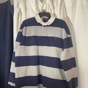 Mens Longsleeve Rugby Polo Shirt